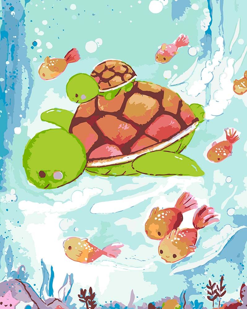 Malen nach Zahlen   Malen nach Zahlen   Schildkröte   by Tiny Tami