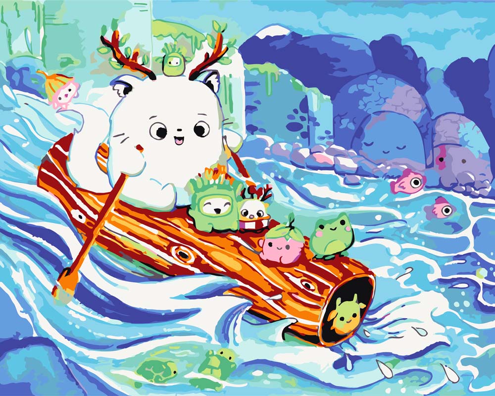 Malen nach Zahlen   Malen nach Zahlen   Wildwasserfahrt   by Tiny Tami