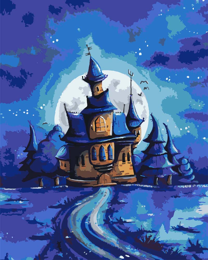 Malen nach Zahlen   Malen nach Zahlen   Geistervilla   by Farbheldin