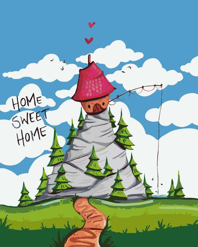 Malen nach Zahlen - Malen nach Zahlen - Home Sweet Home - by Farbheldin