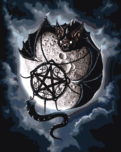 Malen nach Zahlen - Malen nach Zahlen - Full Moon - by Sarah Richter