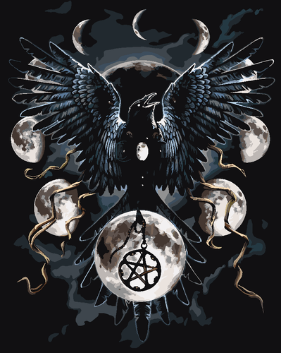 Malen nach Zahlen - Malen nach Zahlen - Sinister Wings - by Sarah Richter