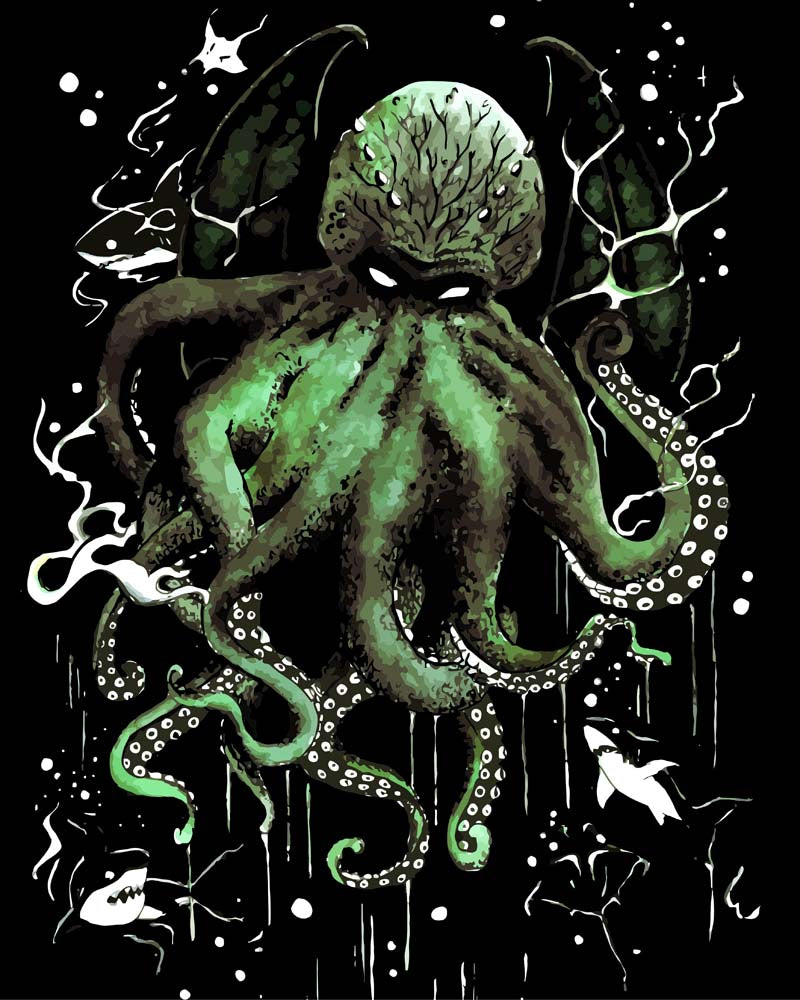 Malen nach Zahlen - Malen nach Zahlen - Cthulhu - by Tiny Tami