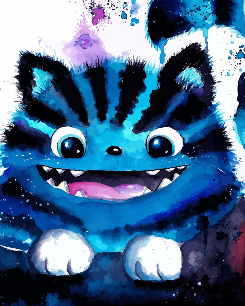 Malen nach Zahlen   Malen nach Zahlen   Grinsekatze   by Tiny Tami