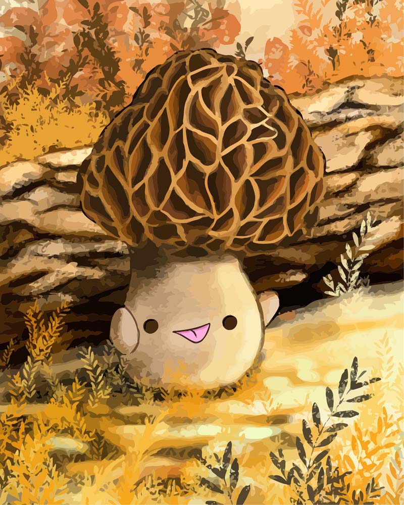 Malen nach Zahlen   Malen nach Zahlen   Morchel   by Tiny Tami