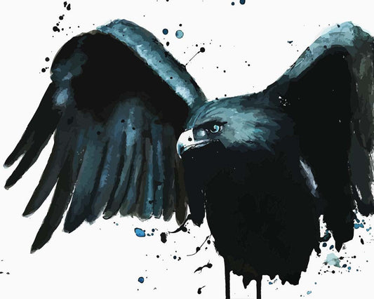 Malen nach Zahlen - Malen nach Zahlen - Schwarzer Adler - by Tiny Tami