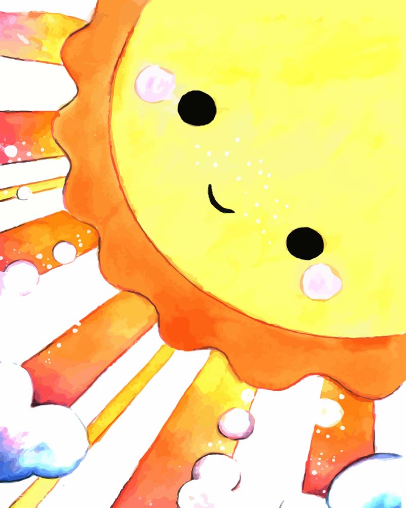 Malen nach Zahlen   Malen nach Zahlen   Sonne   by Tiny Tami
