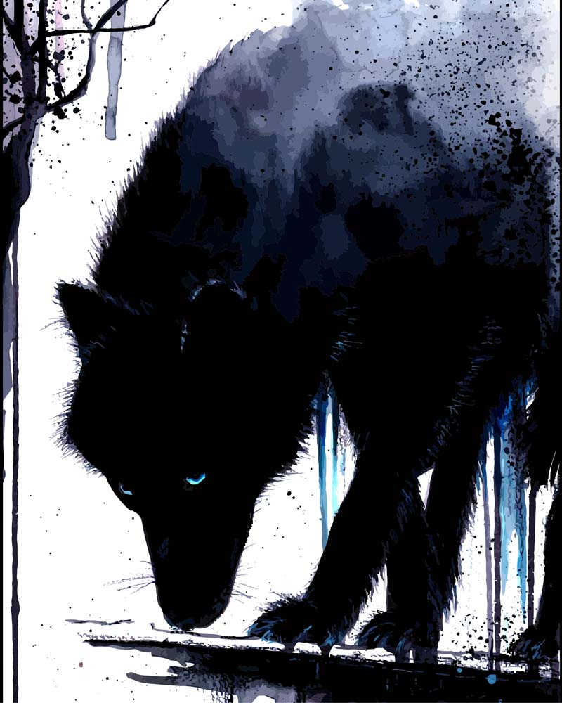 Malen nach Zahlen   Malen nach Zahlen   The dark one   by Tiny Tami
