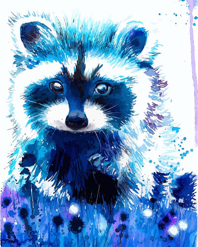 Malen nach Zahlen - Malen nach Zahlen - Waschbär - by Tiny Tami