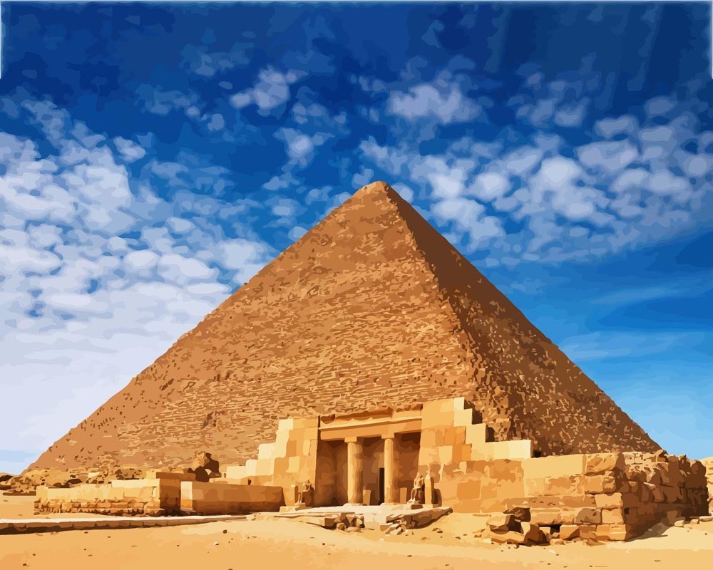 Malen nach Zahlen   Ägyptische Pyramiden