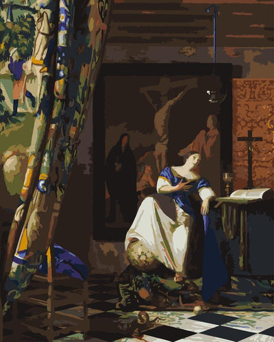 Malen nach Zahlen - Allegorie des katholischen Glaubens - Johannes Vermeer