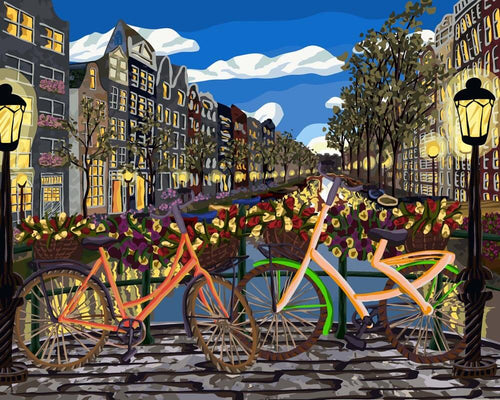 Malen nach Zahlen - Amsterdam am Kanal