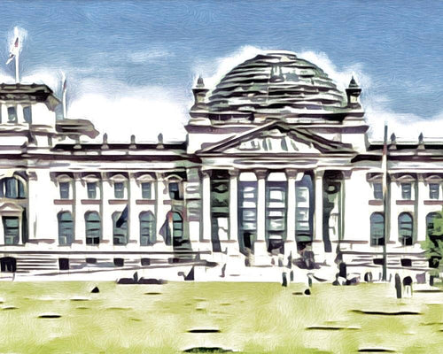 Malen nach Zahlen - Malen nach Zahlen - Berliner Reichstagsgebäude - by zamart