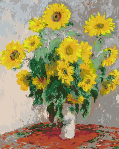 Malen nach Zahlen - Blumenstrauß der Sonnenblumen - Claude Monet