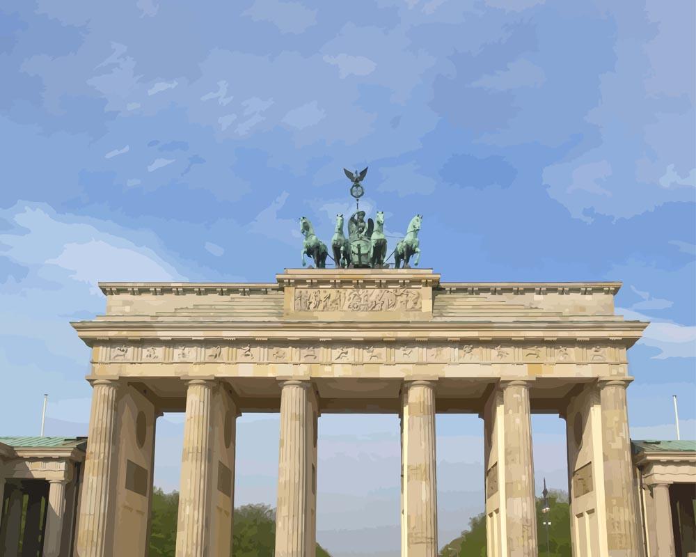 Malen nach Zahlen   Brandenburger Tor Berlin