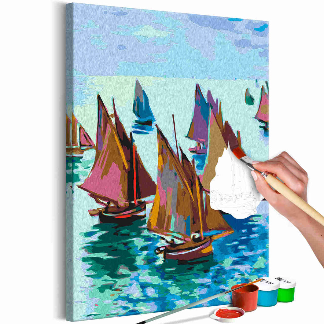 Malen nach Zahlen   Claude Monet: Fishing Boats