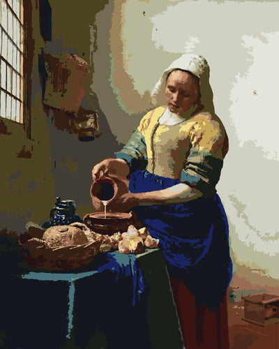 Malen nach Zahlen - Das Milchmädchen - Johannes Vermeer