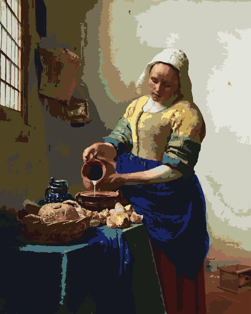 Malen nach Zahlen   Das Milchmädchen   Johannes Vermeer