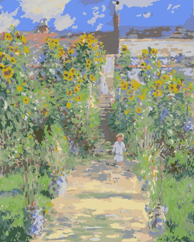 Malen nach Zahlen - Der Garten des Künstlers bei Vetheuil - Claude Monet