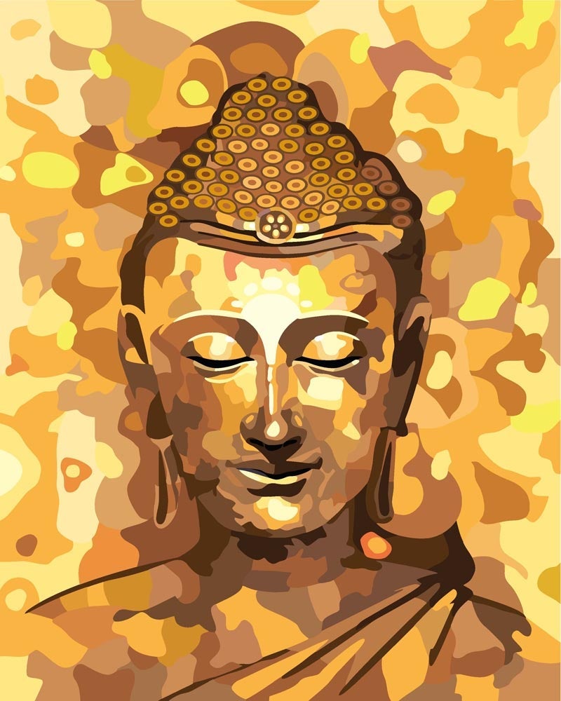 Malen nach Zahlen   Der goldene Buddha