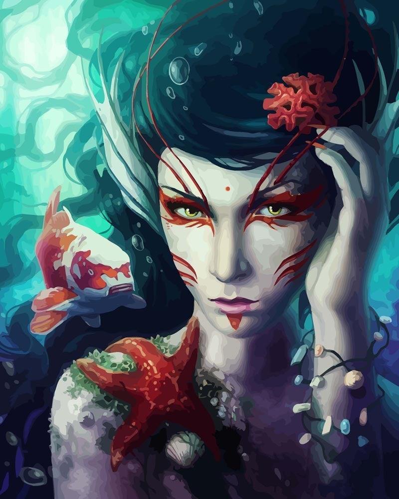 Malen nach Zahlen   Die Tiefe ist mein   by jojoesart