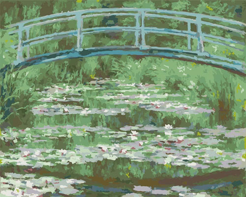 Malen nach Zahlen - Die japanische Fußgängerbrücke - Claude Monet
