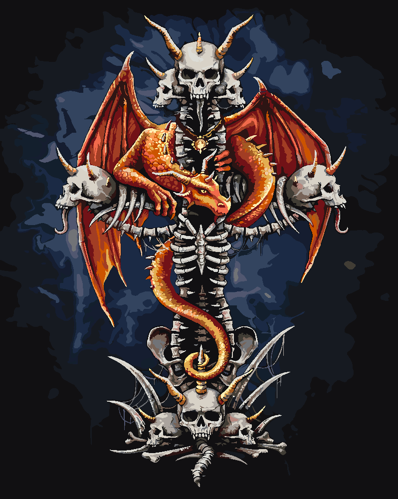 Malen nach Zahlen   Dragons Cross   by Sarah Richter