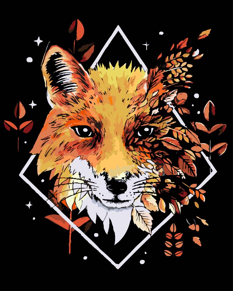 Malen nach Zahlen   Forest Fox   by Tiny Tami