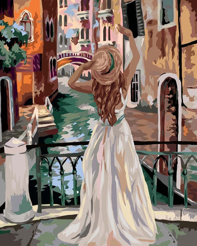 Malen nach Zahlen - Frau in Venedig