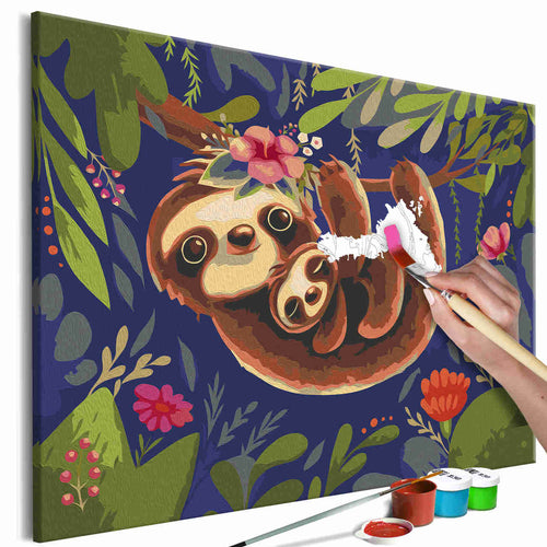 Malen nach Zahlen - Friendly Sloths