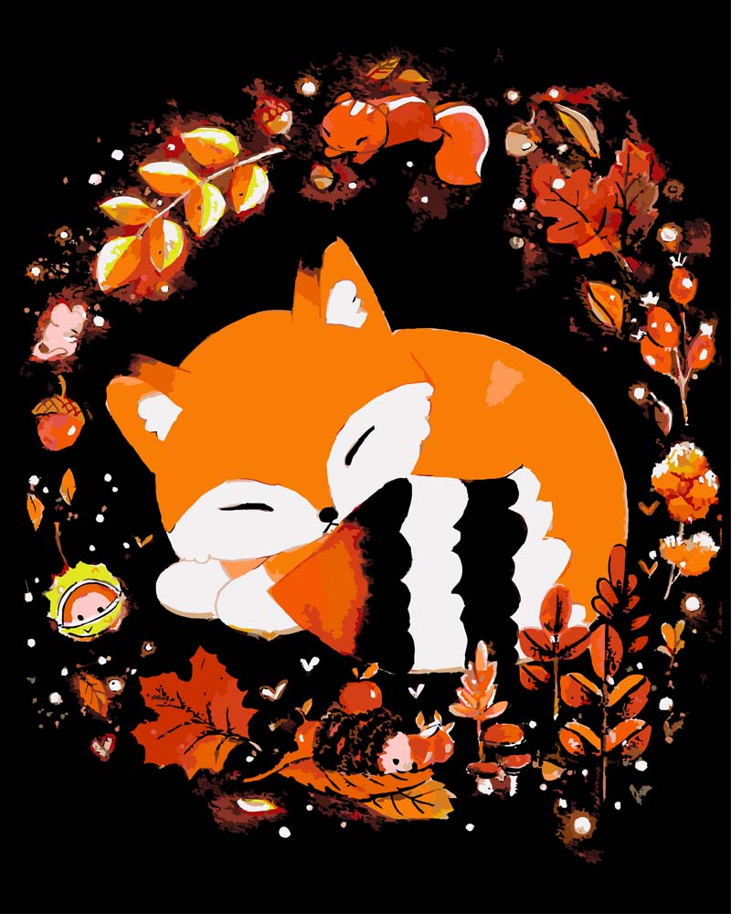 Malen nach Zahlen   Fuchs im Herbst   by Tiny Tami