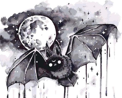 Malen nach Zahlen - Galaxy Fledermaus - by Tiny Tami