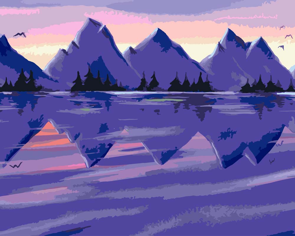 Malen nach Zahlen   Gebirge   by Farbheldin