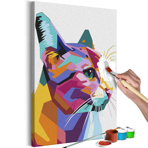 Malen nach Zahlen - Geometric Cat