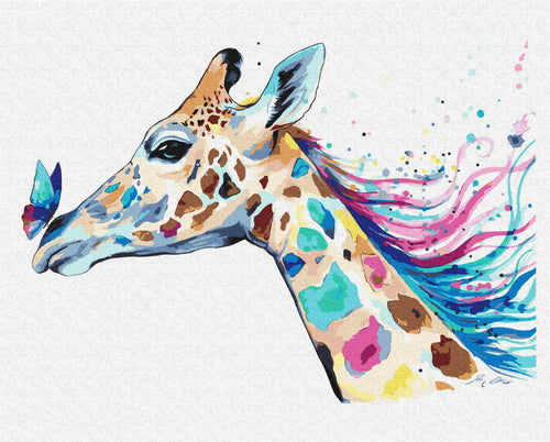 Malen nach Zahlen - Giraffe - by Pixie Cold
