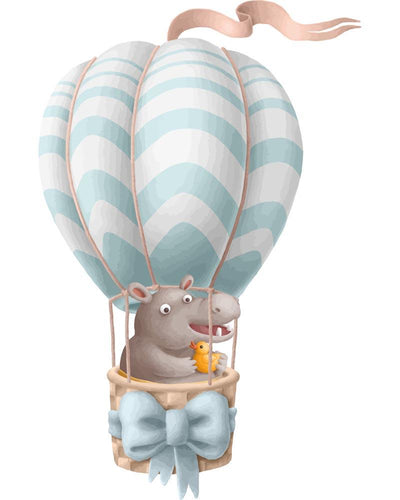 Malen nach Zahlen - Heißluftballon - Hippo