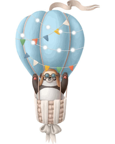 Malen nach Zahlen - Heißluftballon - Panda