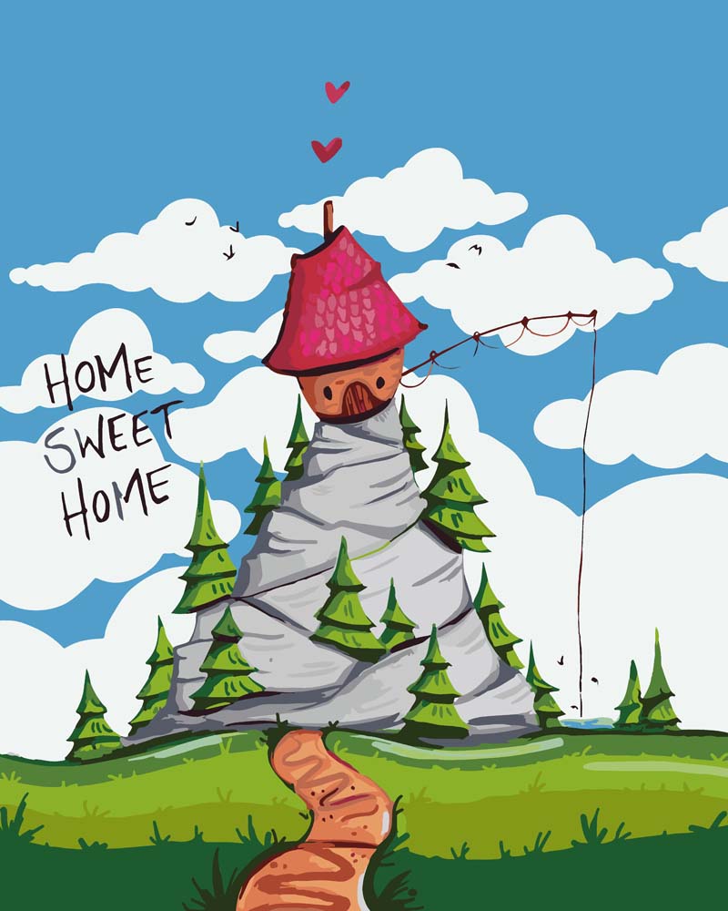 Malen nach Zahlen   Home Sweet Home   by Farbheldin