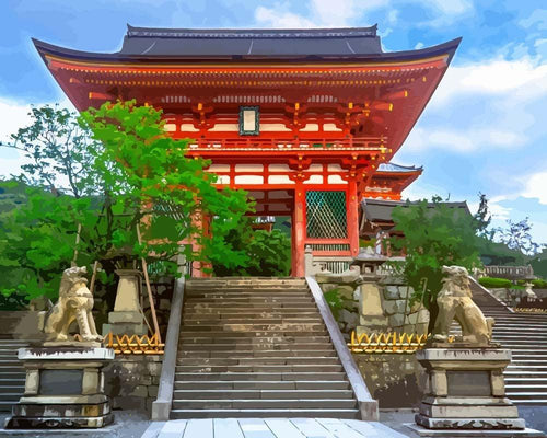 Malen nach Zahlen - Japan - Kiyomizu-dera Tempel