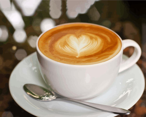 Malen nach Zahlen - Malen nach Zahlen - Kaffee mit Herz