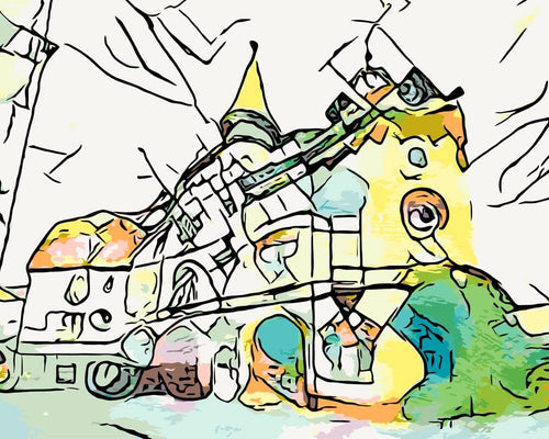 Malen nach Zahlen - Kandinsky trifft Gotha, Motiv 1 - by zamart
