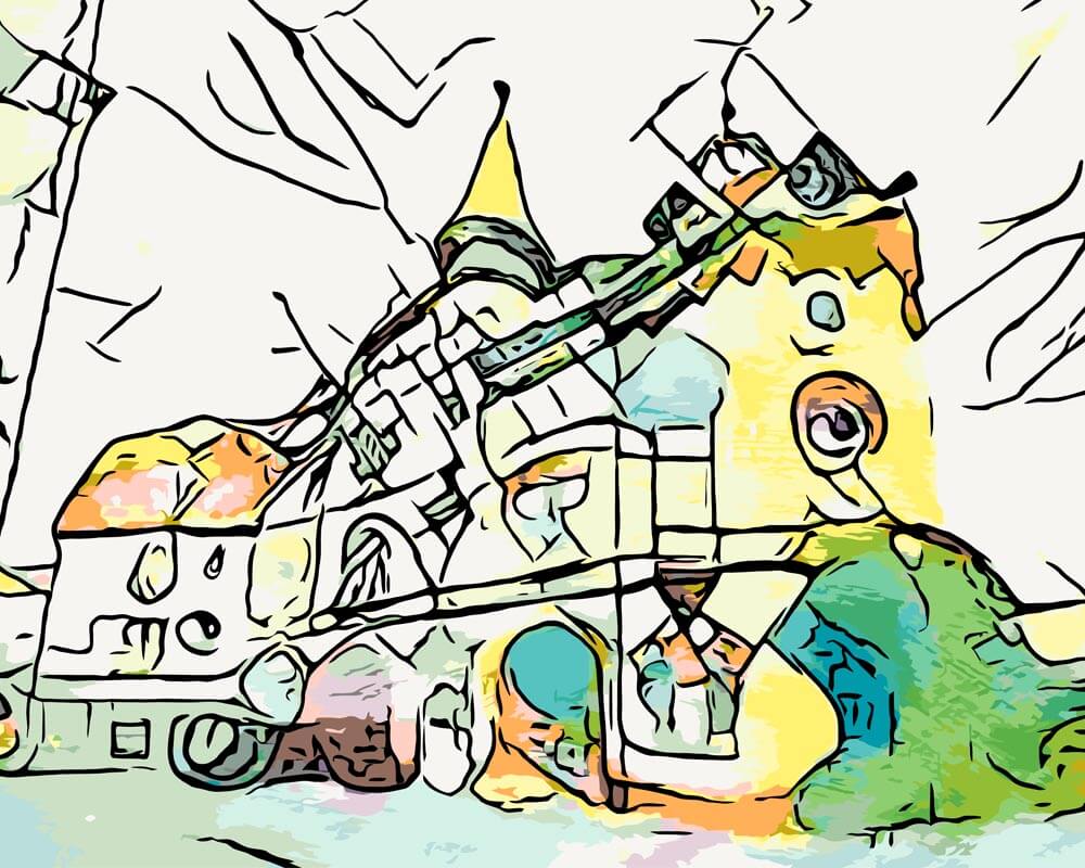 Malen nach Zahlen   Kandinsky trifft Gotha, Motiv 1   by zamart