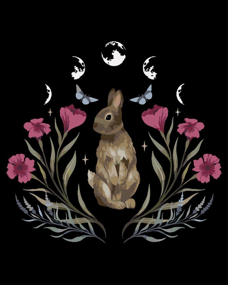 Malen nach Zahlen   Kaninchen bei Nacht   by Pixie Cold