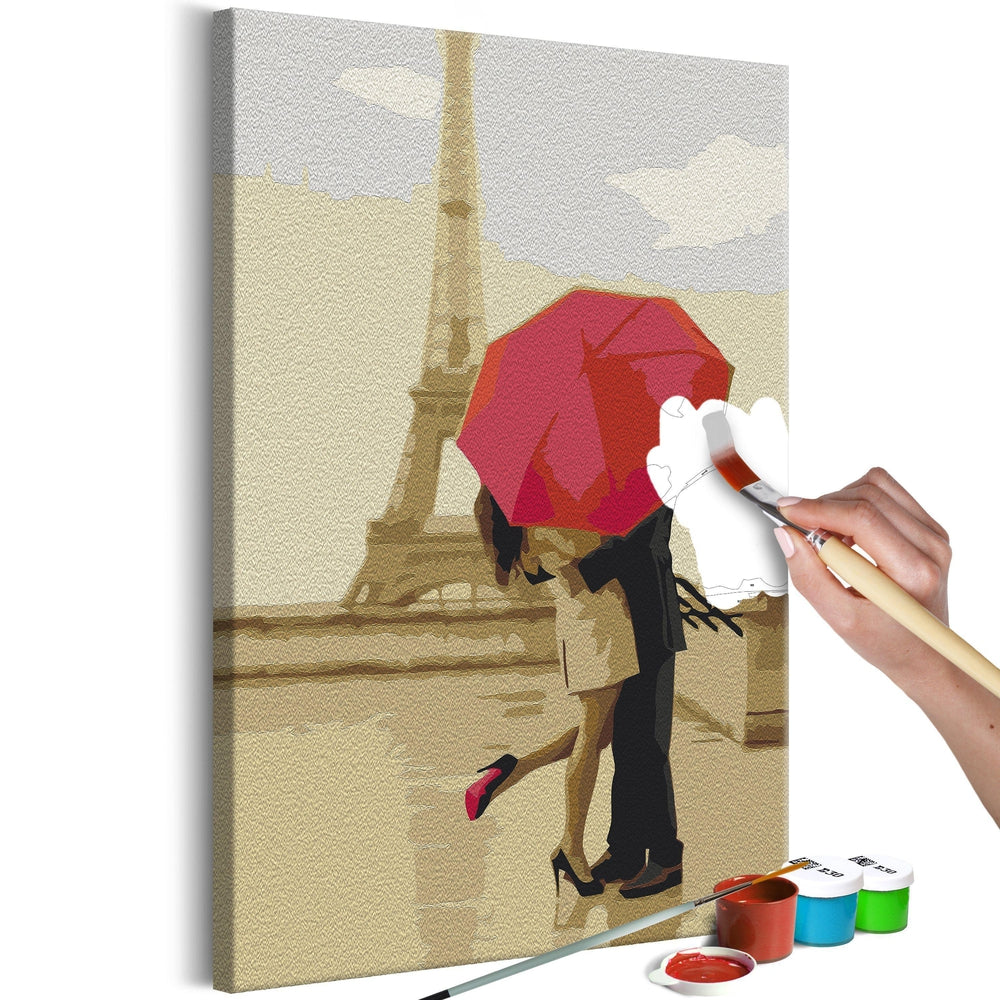 Malen nach Zahlen   Kiss in Paris
