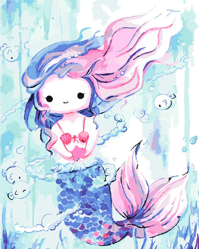 Malen nach Zahlen - Kleine Meerjungfrau - by Tiny Tami