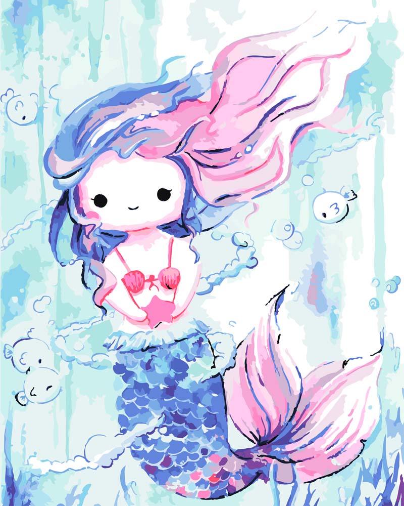 Malen nach Zahlen   Kleine Meerjungfrau   by Tiny Tami