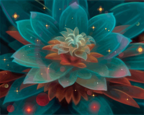 Malen nach Zahlen - Lotusblume