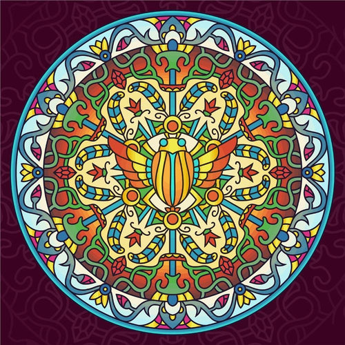 Malen nach Zahlen - Mandala - Ägyptische Farben