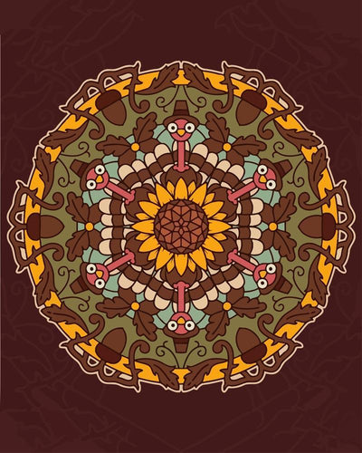 Malen nach Zahlen - Mandala - Erntedankfest Farbe