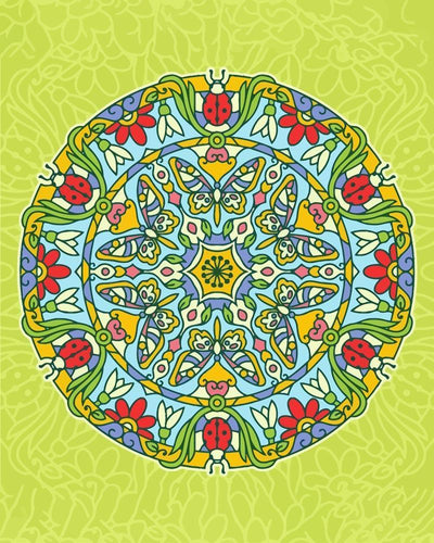 Malen nach Zahlen - Mandala - Frühlingsfarben
